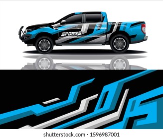 truck car decal wrap design vector