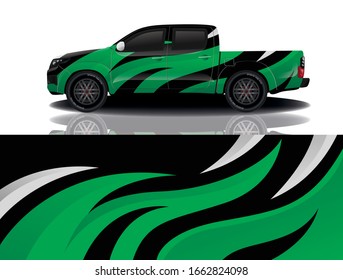 truck car decal wrap design vector