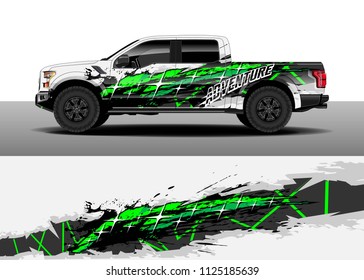 Truck and car decal wrap vector, Graphic abstract racing stripe designs for wrap vehicle 