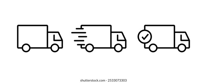 Truck car delivery icon vector design template