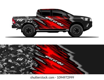 Truck and car graphic background wrap and vinyl sticker