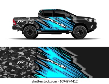 Truck and car graphic background wrap and vinyl sticker