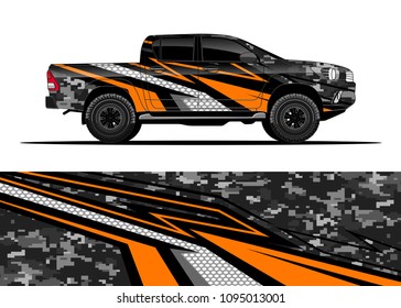 Truck And Car Graphic Background Wrap And Vinyl Sticker