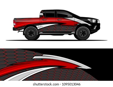 Truck and car graphic background wrap and vinyl sticker