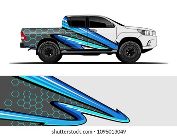 Truck and car graphic background wrap and vinyl sticker