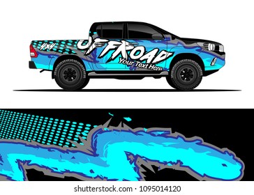 Truck and car graphic background wrap and vinyl sticker