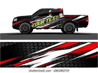 truck and car graphic vector. abstract lines with grunge background design for vehicle vinyl wrap 
