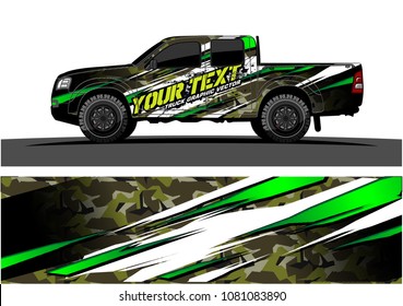 truck and car graphic vector. abstract lines with grunge background design for vehicle vinyl wrap 
