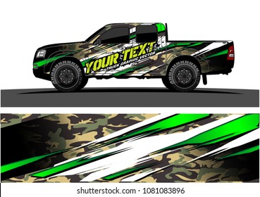 truck and car graphic vector. abstract lines with grunge background design for vehicle vinyl wrap 
