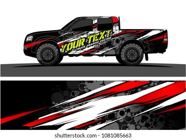 truck and car graphic vector. abstract lines with grunge background design for vehicle vinyl wrap 
