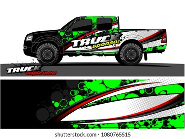 truck and car graphic vector. simple curved shape with grunge background design for vehicle vinyl wrap 