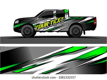 truck and car graphic vector. simple curved shape with grunge background design for vehicle vinyl wrap 