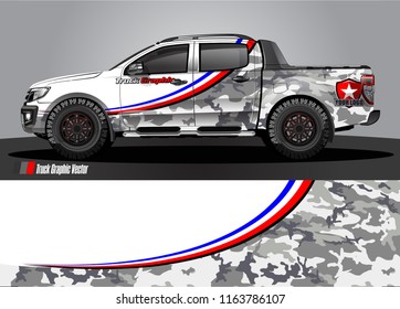 truck and car graphic vector. simple curved shape with grunge background design for vehicle vinyl wrap 