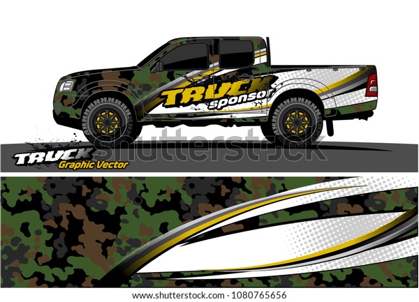 truck and car graphic\
vector. simple curved shape with grunge background design for\
vehicle vinyl wrap 