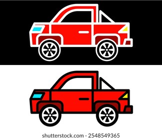 truck car illustration ideal for transportation needs, showcasing comfort, safety, and efficiency. Perfect for carrying stuff