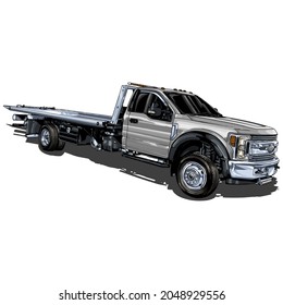 Truck car isolated on white background. vector illustration.
