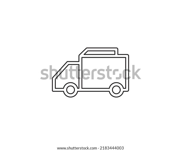 Truck car lorry fast icon vector symbol\
design illustration