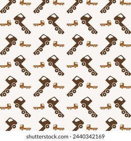 Truck car magnificent trendy multicolor repeating pattern vector illustration background