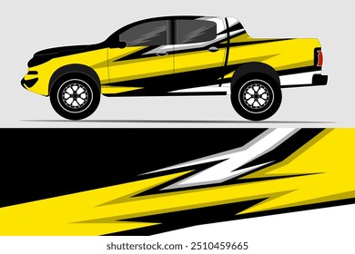 truck and car sticker design vector kit. abstract background graphics for vehicles