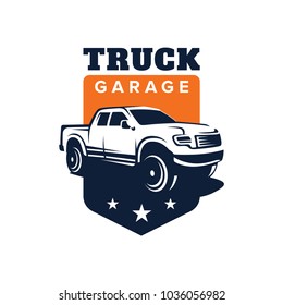 Truck Car vector logo template illustration