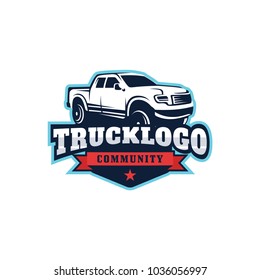 Truck Car vector logo template illustration