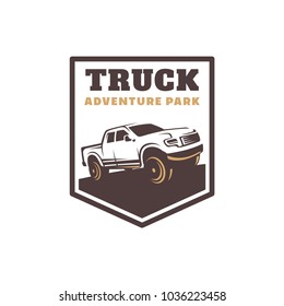 Truck Car vector logo template illustration
