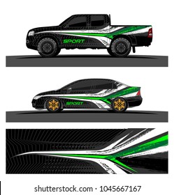 Truck, car, Vehicle and boat racing graphic background kit  for wrap and vinyl sticker