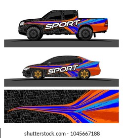 Truck, car, Vehicle and boat racing graphic background kit  for wrap and vinyl sticker