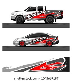 Truck, car, Vehicle and boat racing graphic background kit  for wrap and vinyl sticker