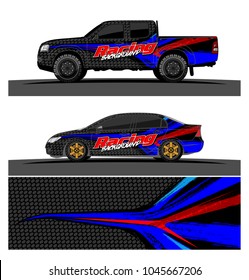 Truck, car, Vehicle and boat racing graphic background kit  for wrap and vinyl sticker