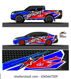 Truck, car, Vehicle and boat racing graphic background kit  for wrap and vinyl sticker