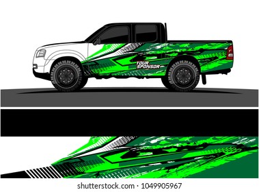 Truck, car And Vehicle racing graphic kit background for wrap and vinyl sticker