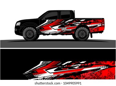 Truck, car And Vehicle racing graphic kit background for wrap and vinyl sticker