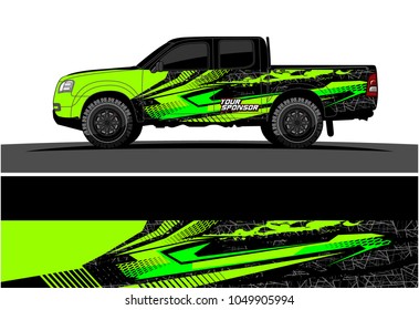 Truck, car And Vehicle racing graphic kit background for wrap and vinyl sticker