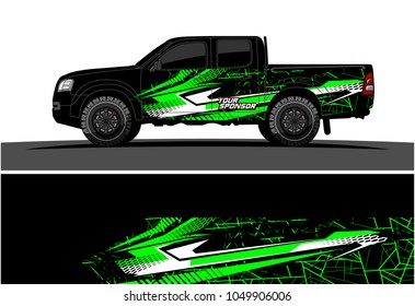Truck, car And Vehicle racing graphic kit background for wrap and vinyl sticker