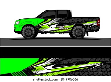 Truck, car And Vehicle racing graphic kit background for wrap and vinyl sticker