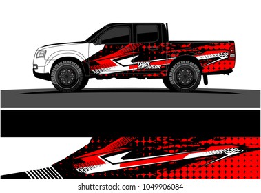 Truck, car And Vehicle racing graphic kit background for wrap and vinyl sticker