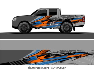 Truck, car And Vehicle racing graphic kit background for wrap and vinyl sticker