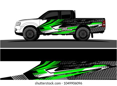 Truck, car And Vehicle racing graphic kit background for wrap and vinyl sticker