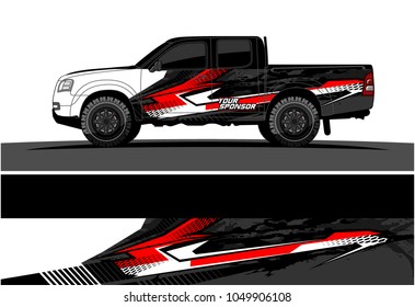 Truck, car And Vehicle racing graphic kit background for wrap and vinyl sticker