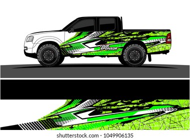 Truck, car And Vehicle racing graphic kit background for wrap and vinyl sticker