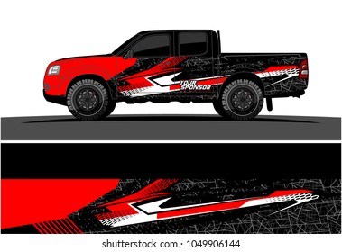 Truck, car And Vehicle racing graphic kit background for wrap and vinyl sticker