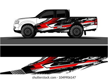 Truck, car And Vehicle racing graphic kit background for wrap and vinyl sticker