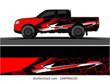 Truck, car And Vehicle racing graphic kit background for wrap and vinyl sticker