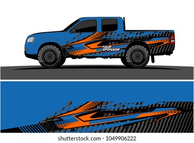 Truck, car And Vehicle racing graphic kit background for wrap and vinyl sticker