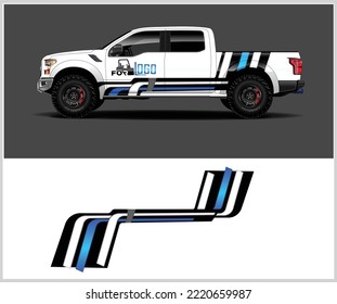 Truck car wrap design vector 