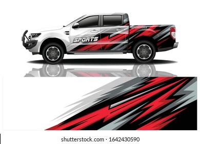 Truck car wrapping decal design