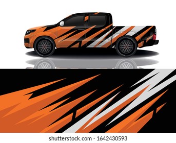 Truck car wrapping decal design