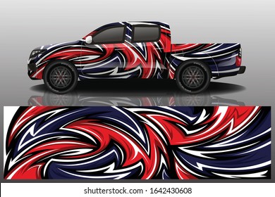 Truck car wrapping decal design