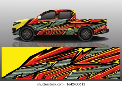 Truck car wrapping decal design